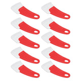 10 Pcs Silicone Spatula Flexible Hook Hole Design PP Handle Kitchen Silicone Spatula for Cake Pasta Baking Cooking Red - Side View