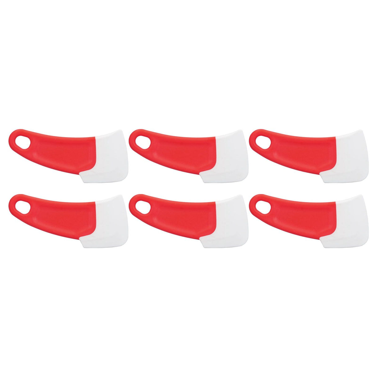 10 Pcs Silicone Spatula Flexible Hook Hole Design PP Handle Kitchen Silicone Spatula for Cake Pasta Baking Cooking Red