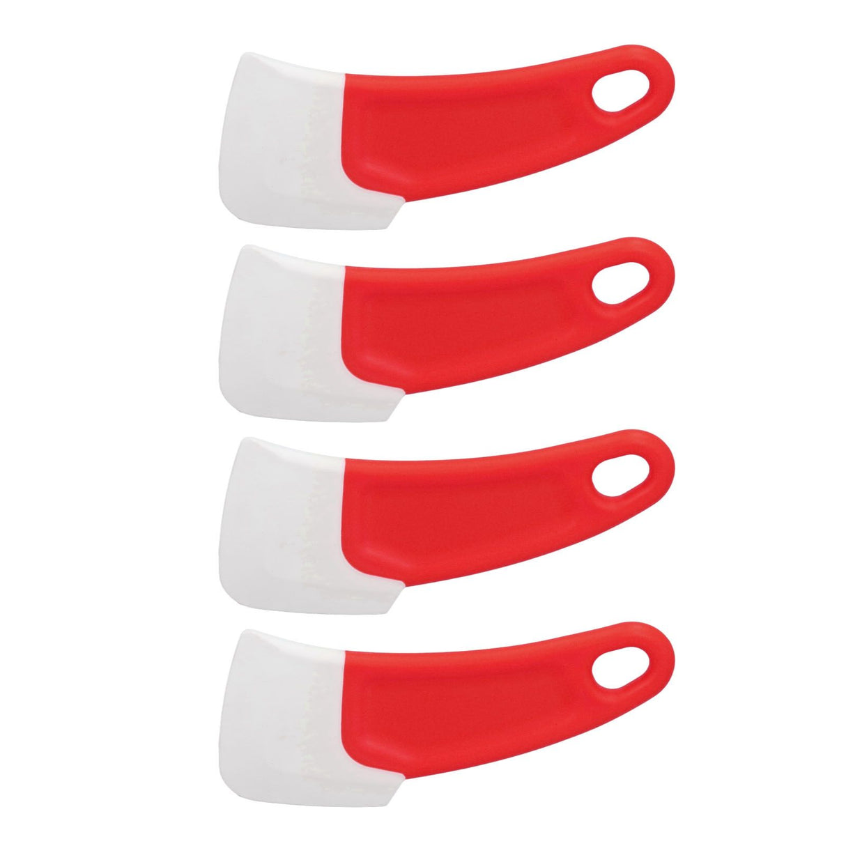 10 Pcs Silicone Spatula Flexible Hook Hole Design PP Handle Kitchen Silicone Spatula for Cake Pasta Baking Cooking Red
