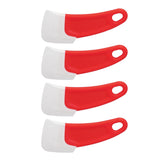 10 Pcs Silicone Spatula Flexible Hook Hole Design PP Handle Kitchen Silicone Spatula for Cake Pasta Baking Cooking Red - Rear View