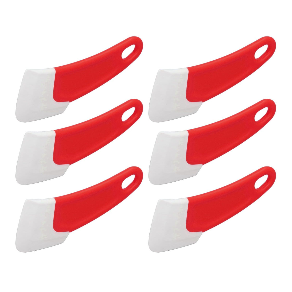 10 Pcs Silicone Spatula Flexible Hook Hole Design PP Handle Kitchen Silicone Spatula for Cake Pasta Baking Cooking Red
