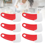 10 Pcs Silicone Spatula Flexible Hook Hole Design PP Handle Kitchen Silicone Spatula for Cake Pasta Baking Cooking Red