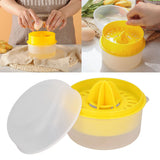 Lemon Squeezer 2 in 1 Juicer Juice Press Yolk Separator PP Hand Tool for Fruit Orange - Extra Image
