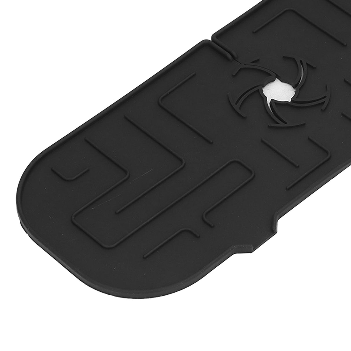 Faucet Handle Drip Catcher Tray Durable Silicone Sink Faucet Mat for Kitchen Bathroom Apartment Hotel Black