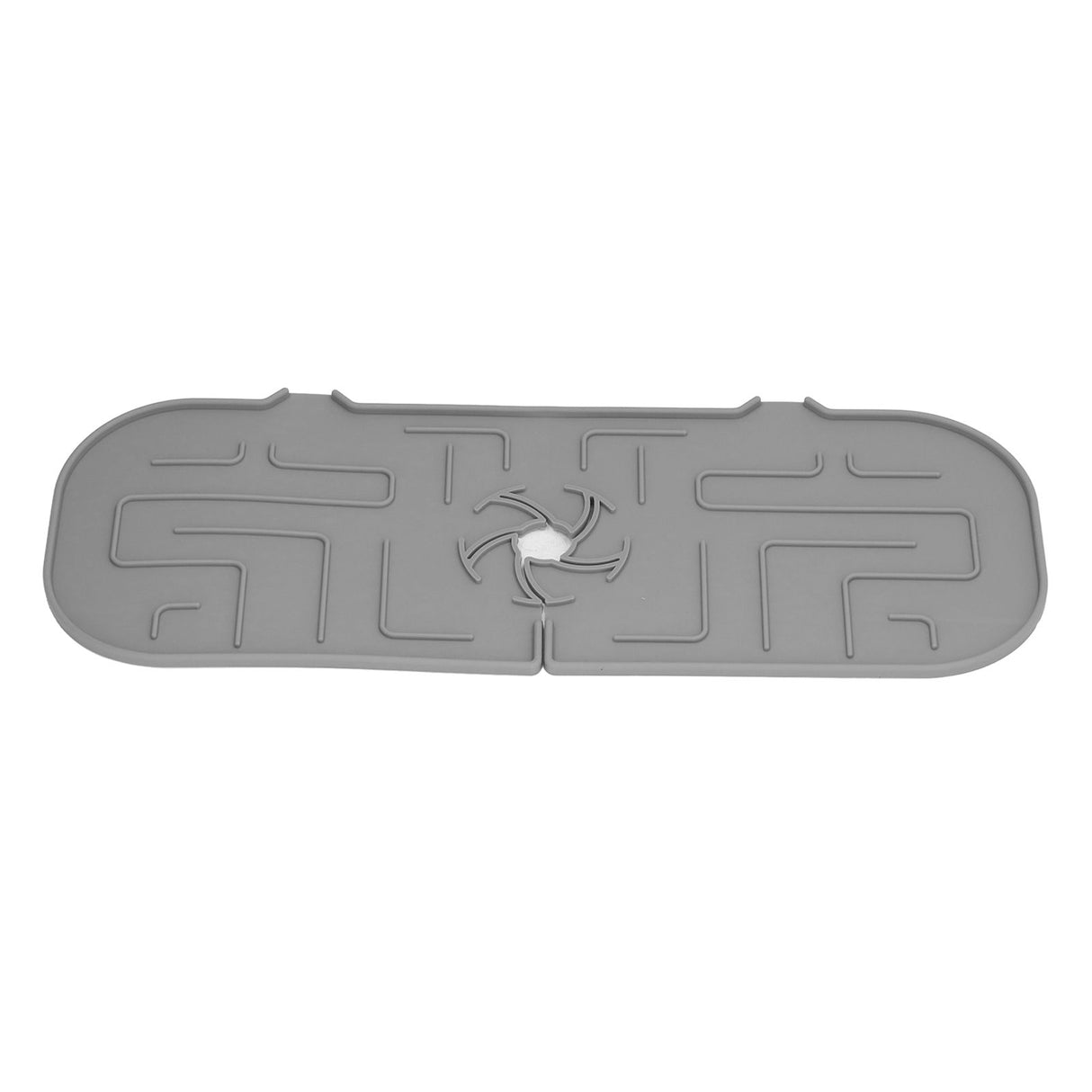 Faucet Handle Drip Catcher Tray Durable Silicone Sink Faucet Mat for Kitchen Bathroom Apartment Hotel Gray