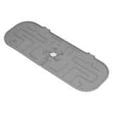 Faucet Handle Drip Catcher Tray Durable Silicone Sink Faucet Mat for Kitchen Bathroom Apartment Hotel Gray