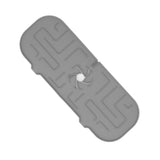 Faucet Handle Drip Catcher Tray Durable Silicone Sink Faucet Mat for Kitchen Bathroom Apartment Hotel Gray - Rear View