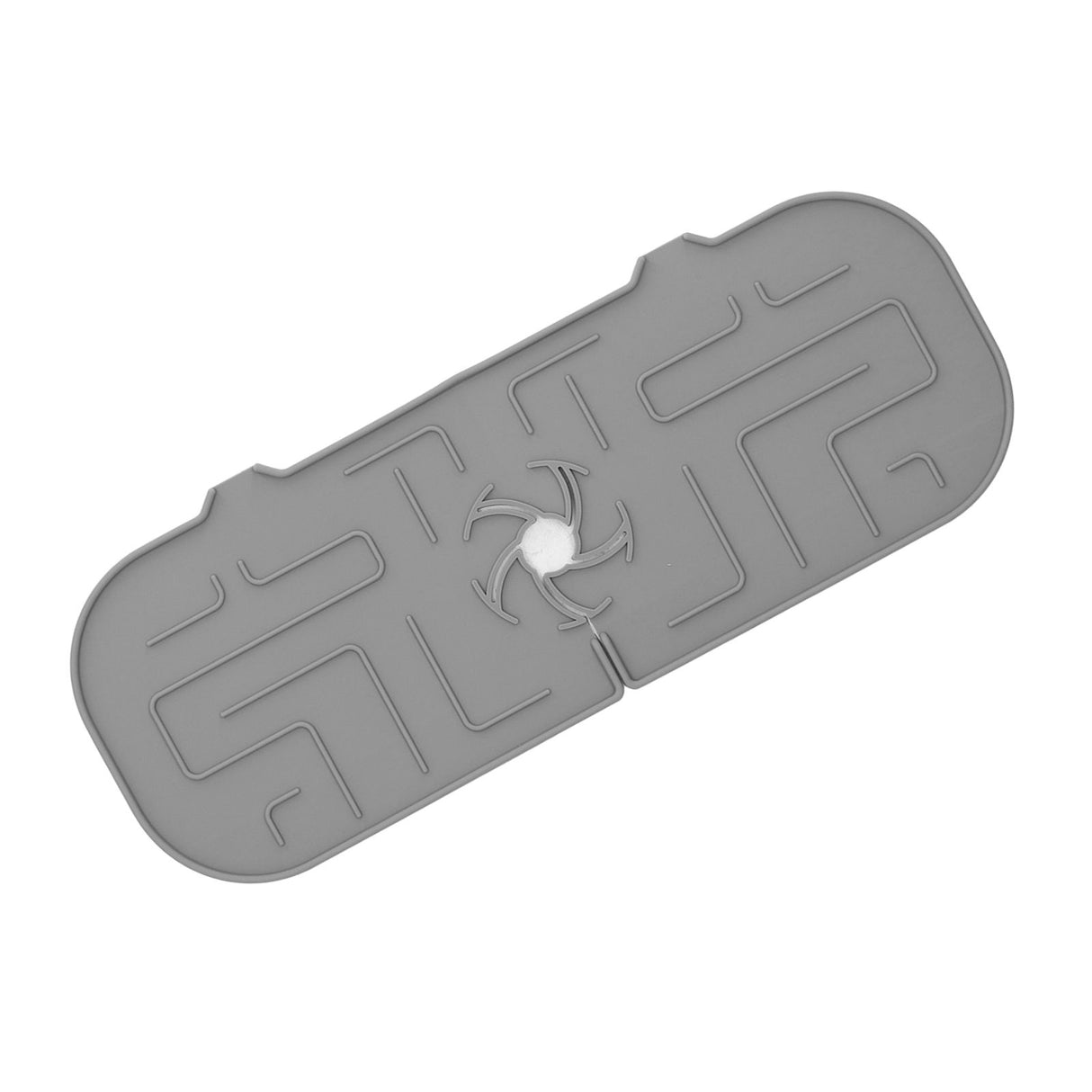 Faucet Handle Drip Catcher Tray Durable Silicone Sink Faucet Mat for Kitchen Bathroom Apartment Hotel Gray