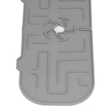 Faucet Handle Drip Catcher Tray Durable Silicone Sink Faucet Mat for Kitchen Bathroom Apartment Hotel Gray - Extra Image