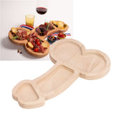 Cheese Plate Novelty 40cm Large Practical Beech Wood Picnic Board Food Platter for Gift Anniversary Party for Restaurant Right - Extra Image
