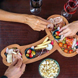 Aperitif Board 9.4in Eco Friendly Wood Nontoxic Odorless BPA Free Large Space Charcuterie Board for Aperitifs Cheese Right - Extra Image