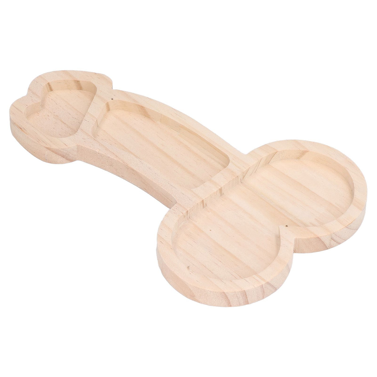 Novelty Aperitif Board 24cm 3 Part BPA Free Cheese Plate Beech Wood Practical Food Platter for Gift Housewarming Party Left