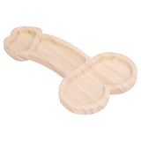 Novelty Aperitif Board 24cm 3 Part BPA Free Cheese Plate Beech Wood Practical Food Platter for Gift Housewarming Party Left