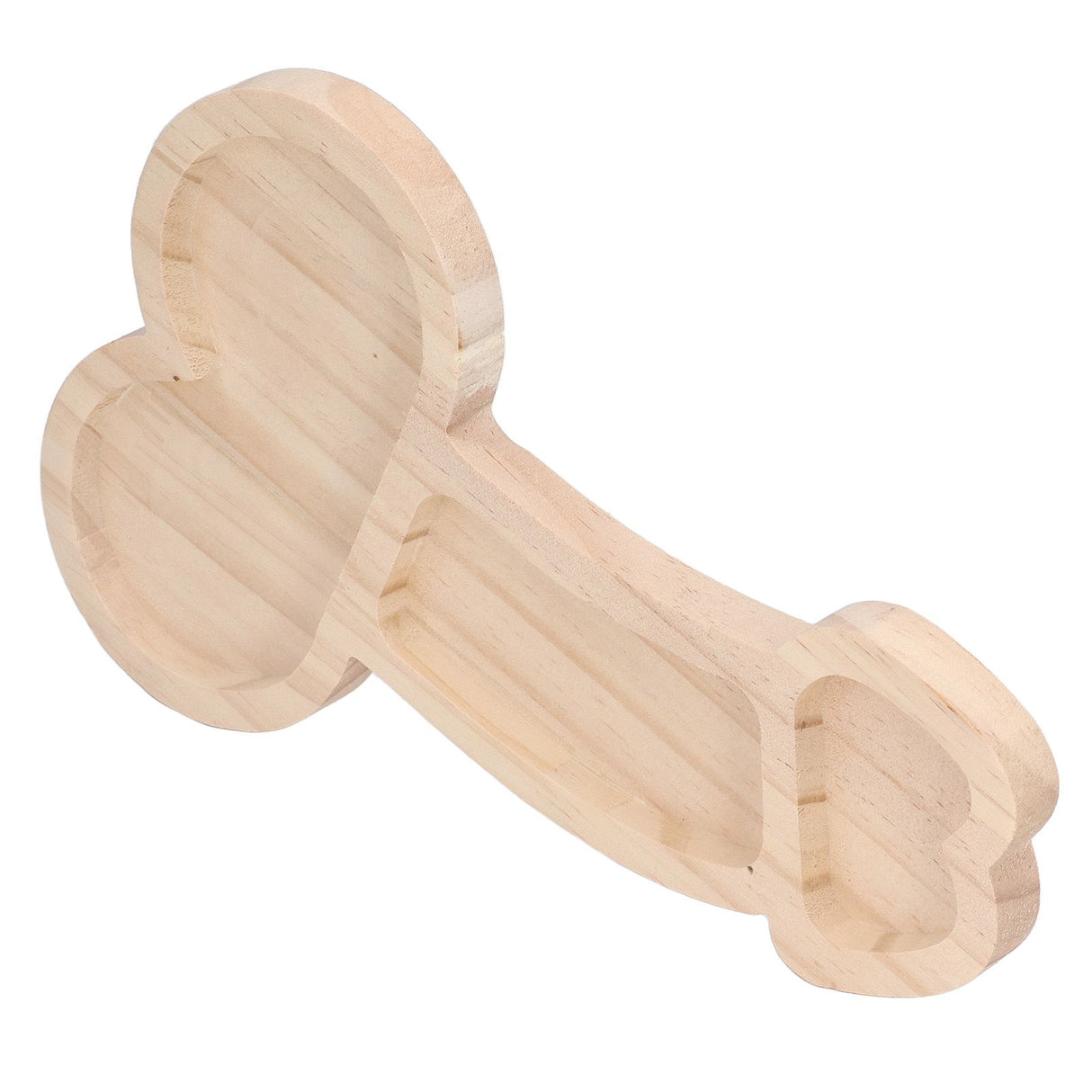 Novelty Aperitif Board 24cm 3 Part BPA Free Cheese Plate Beech Wood Practical Food Platter for Gift Housewarming Party Left