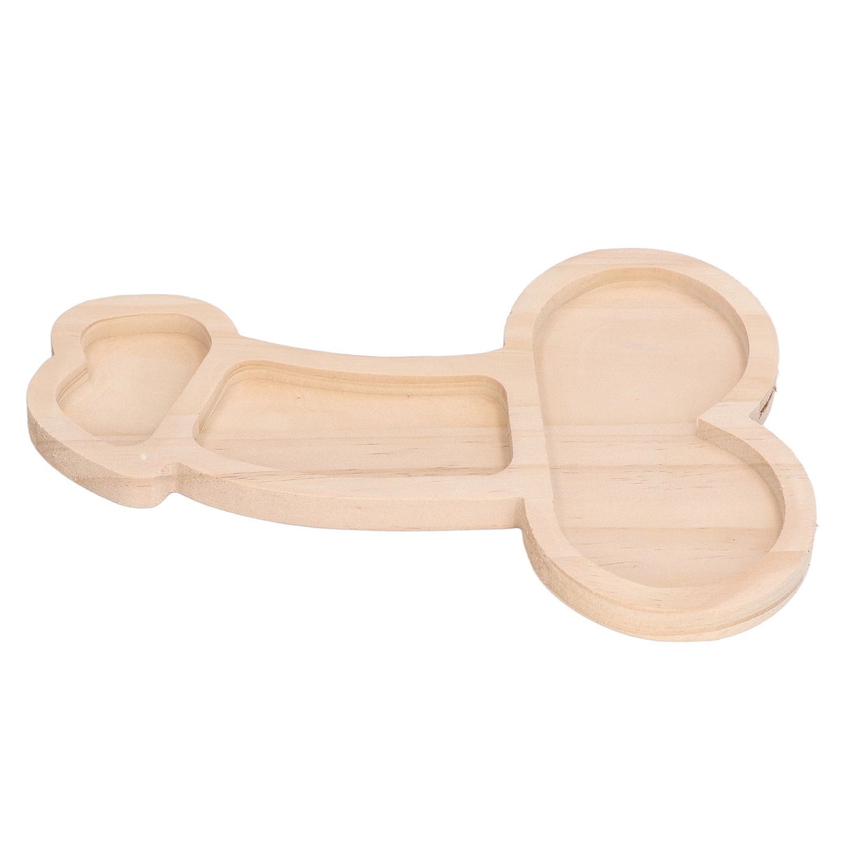 Novelty Aperitif Board 24cm 3 Part BPA Free Cheese Plate Beech Wood Practical Food Platter for Gift Housewarming Party Right