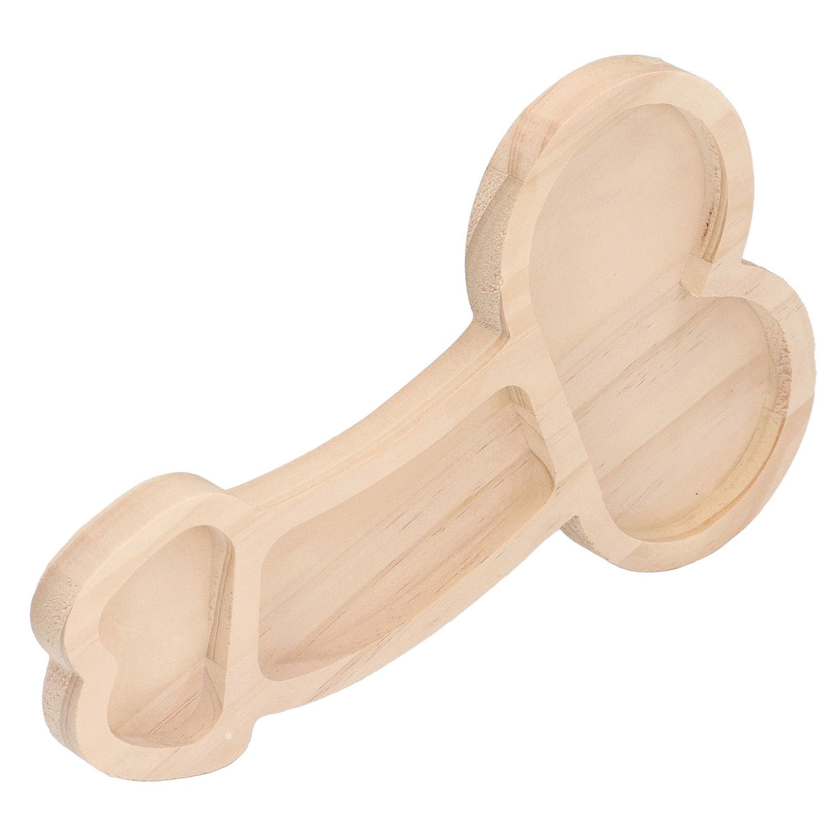 Novelty Aperitif Board 24cm 3 Part BPA Free Cheese Plate Beech Wood Practical Food Platter for Gift Housewarming Party Right