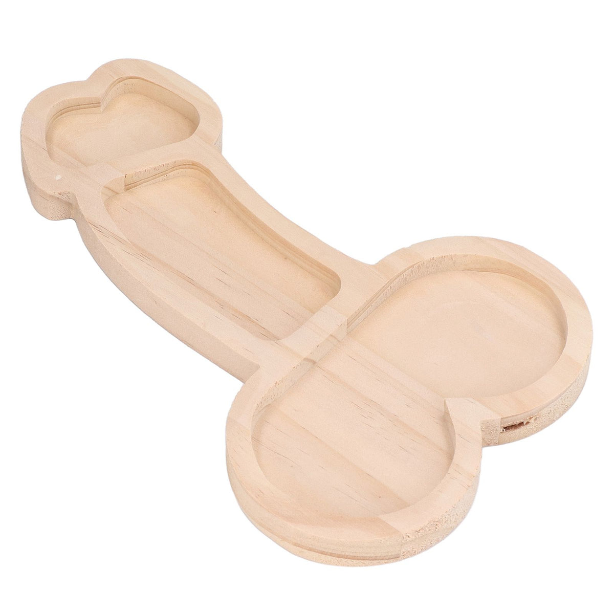 Novelty Aperitif Board 24cm 3 Part BPA Free Cheese Plate Beech Wood Practical Food Platter for Gift Housewarming Party Right