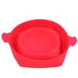 Microwavable Popcorn Bowl with Transparent Lid and Handle Collapsible Silicone Popcorn Maker for Home Rose Red
