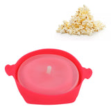 Microwavable Popcorn Bowl with Transparent Lid and Handle Collapsible Silicone Popcorn Maker for Home Rose Red - Extra Image
