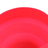 Microwavable Popcorn Bowl with Transparent Lid and Handle Collapsible Silicone Popcorn Maker for Home Rose Red - Extra Image