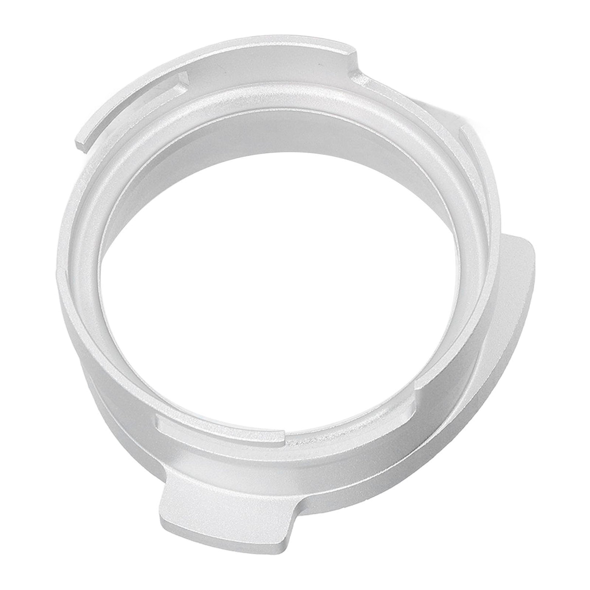 54mm Coffee Portafilter Dosing Funnel Aluminum Alloy Rotatable Dosing Funnel for Coffee Machine Silver