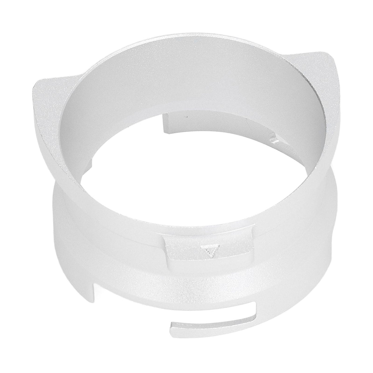 54mm Coffee Portafilter Dosing Funnel Aluminum Alloy Rotatable Dosing Funnel for Coffee Machine Silver