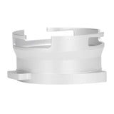 54mm Coffee Portafilter Dosing Funnel Aluminum Alloy Rotatable Dosing Funnel for Coffee Machine Silver - Rear View