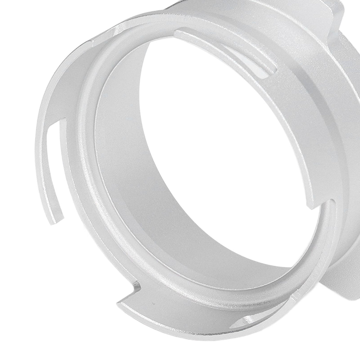 54mm Coffee Portafilter Dosing Funnel Aluminum Alloy Rotatable Dosing Funnel for Coffee Machine Silver