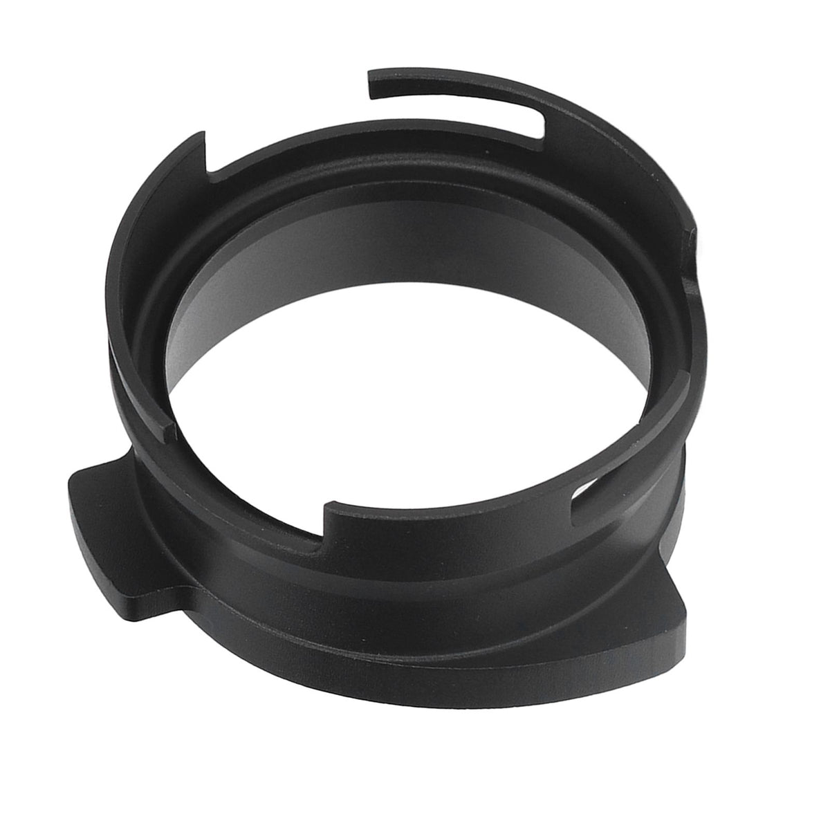 54mm Coffee Portafilter Dosing Funnel Aluminum Alloy Rotatable Dosing Funnel for Coffee Machine Black