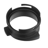 54mm Coffee Portafilter Dosing Funnel Aluminum Alloy Rotatable Dosing Funnel for Coffee Machine Black