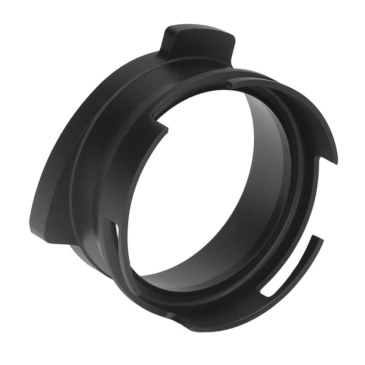54mm Coffee Portafilter Dosing Funnel Aluminum Alloy Rotatable Dosing Funnel for Coffee Machine Black