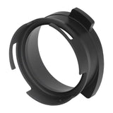 54mm Coffee Portafilter Dosing Funnel Aluminum Alloy Rotatable Dosing Funnel for Coffee Machine Black - Low Angle