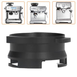 54mm Coffee Portafilter Dosing Funnel Aluminum Alloy Rotatable Dosing Funnel for Coffee Machine Black
