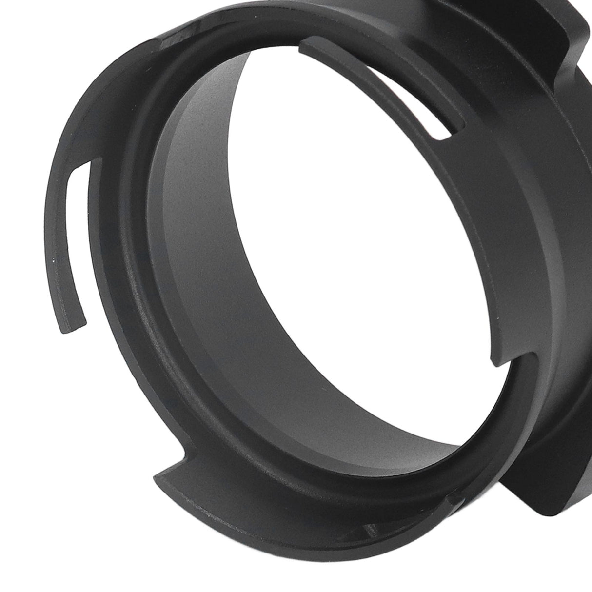 54mm Coffee Portafilter Dosing Funnel Aluminum Alloy Rotatable Dosing Funnel for Coffee Machine Black