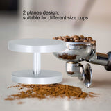 Double Head Coffee Powder Tamper Non Corrosive Aluminum Dual Sided Coffee Powder Hammer for Coffee Silver