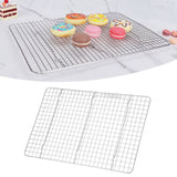 Checkered Cooling Rack 304 Stainless Steel Grid Deformation Resistance Baking Wire Rack for Home Bakery Bread Cake Cooky