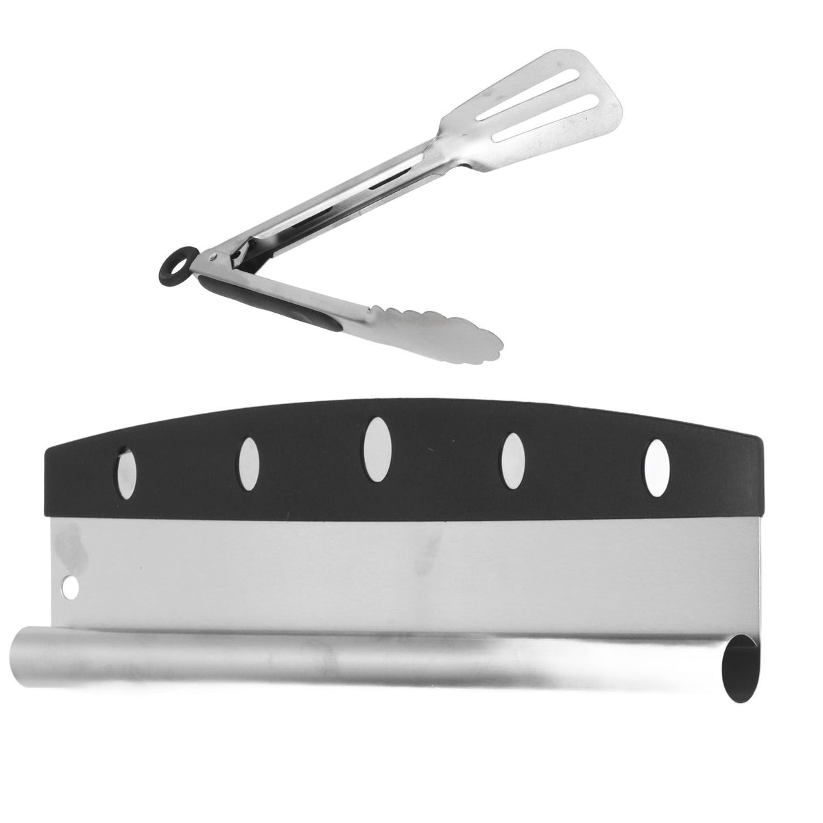 Pizza Cutter Food Grade Stainless Steel High Sharpness Ergonomic Design Rocking Pizza Cutter with Tong for Pizza Cake