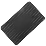 Kitchen Quick Thawing Plate Aluminum Defrosting Tray Cutting Board for Frozen Meat Seafood - Side View