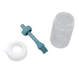 Press Control 2 in 1 Oil Bottle Dispenser Kitchen Glass Oil Bottle with Silicone Brush 230ml Dark Green - Front View