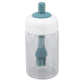Press Control 2 in 1 Oil Bottle Dispenser Kitchen Glass Oil Bottle with Silicone Brush 230ml Dark Green - Extra Image