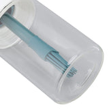 Press Control 2 in 1 Oil Bottle Dispenser Kitchen Glass Oil Bottle with Silicone Brush 230ml Dark Green