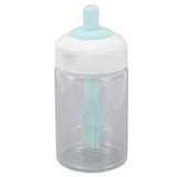 Press Control 2 in 1 Oil Bottle Dispenser Kitchen Glass Oil Bottle with Silicone Brush 230ml Blue