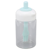Press Control 2 in 1 Oil Bottle Dispenser Kitchen Glass Oil Bottle with Silicone Brush 230ml Blue
