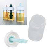 Press Control 2 in 1 Oil Bottle Dispenser Kitchen Glass Oil Bottle with Silicone Brush 230ml Blue - Extra Image