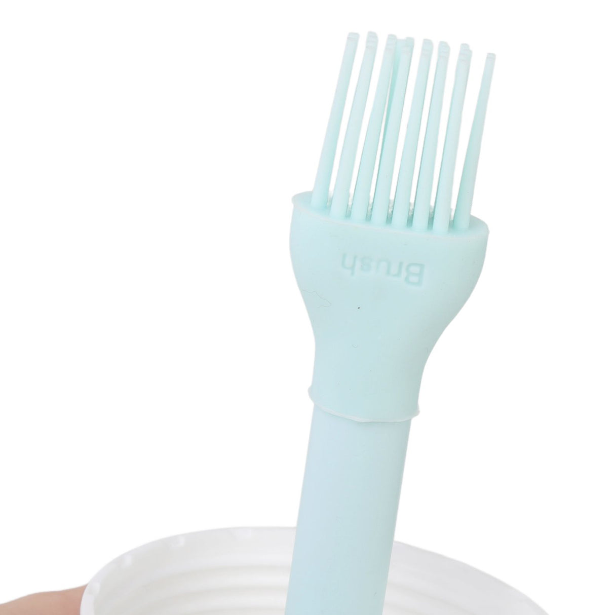 Press Control 2 in 1 Oil Bottle Dispenser Kitchen Glass Oil Bottle with Silicone Brush 230ml Blue