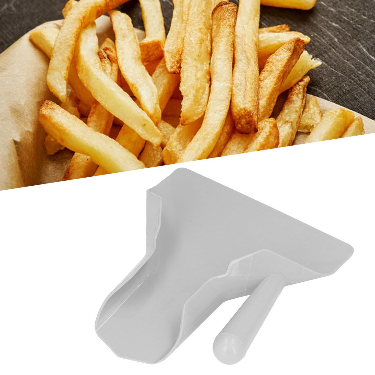 French Fries Shovel Food Grade Household Non Slip Right Handle French Fries Spatula French Fry Bagger Scoop Kitchen Utensils