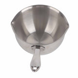 Butter Warmer Pot All in One Flat Induction Bottom Stainless Steel Mini Butter Hot Pot Milk Pot Small Saucepan 300ML - Top-Down View