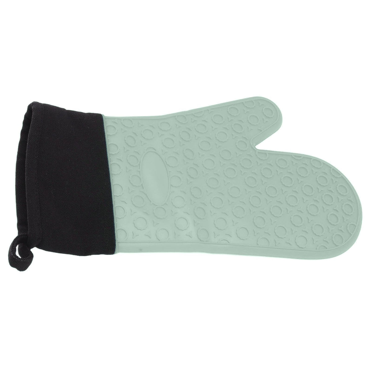 Silicone Oven Mitts Non Slip Kitchen Baking Gloves High Temperature Resistant 2 Fingers Long Green