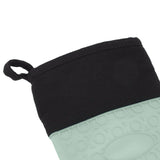 Silicone Oven Mitts Non Slip Kitchen Baking Gloves High Temperature Resistant 2 Fingers Long Green - Extra Image