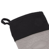 Silicone Oven Mitts Non Slip Kitchen Baking Gloves High Temperature Resistant 2 Fingers Long Gray